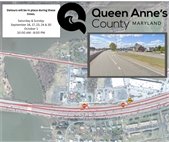 Map of the exits by Hardees and Dunkin Donuts on Kent Island