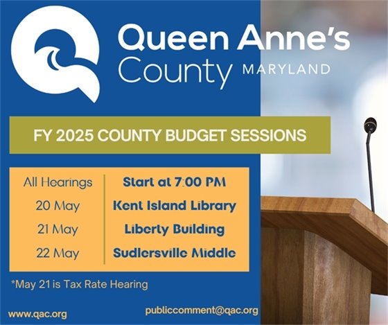 picture of podium and dates for public hearings