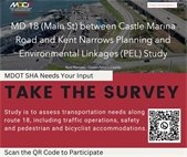 Take the survey from MDOT SHA about Route 18 from Castle Marina to Kent Narrows