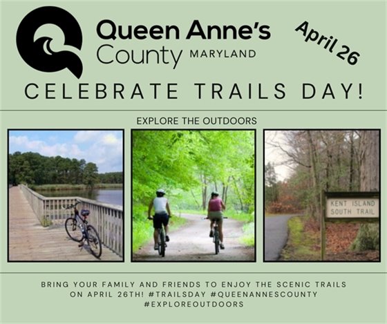 collage of pictures from the trail system on Kent Island