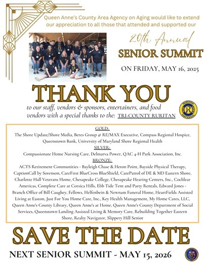 Senior Summit Thank You