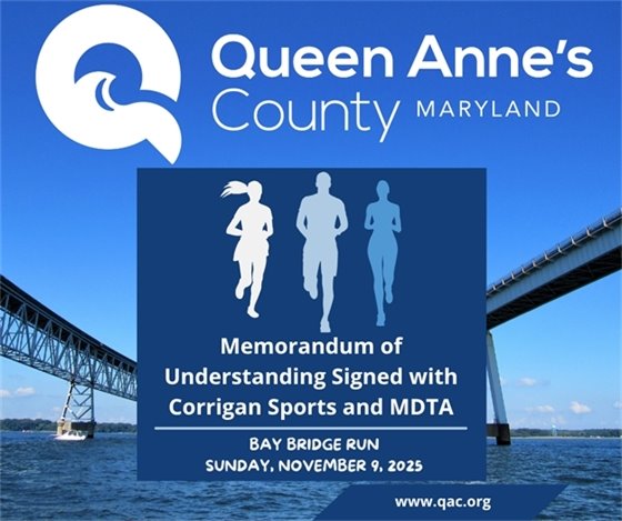 graphic of people running with bay bridge in background