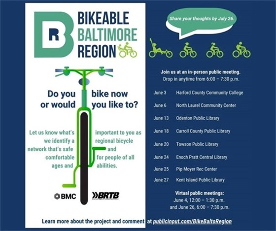 picture of bike and list of meetings