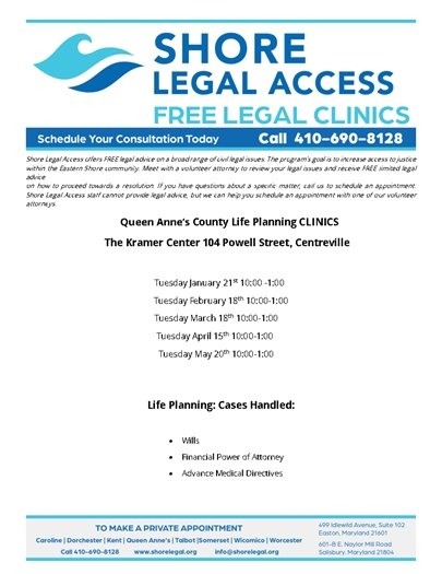 QAC Life Planning CLINICS