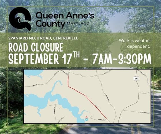 map of spaniard neck road in centreville