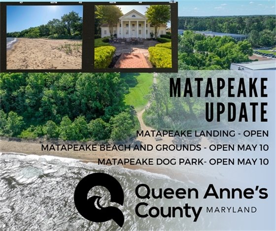 Arial shot of Matapeake Beach and grounds