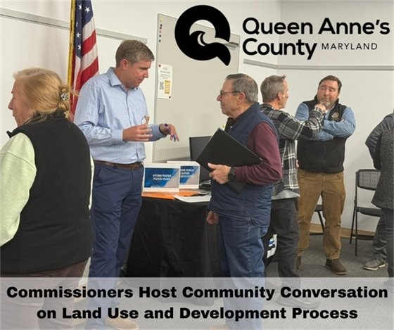 4 men and one woman having conversations at an open house event