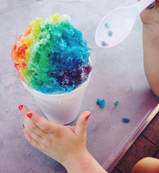 rainbow sno cone